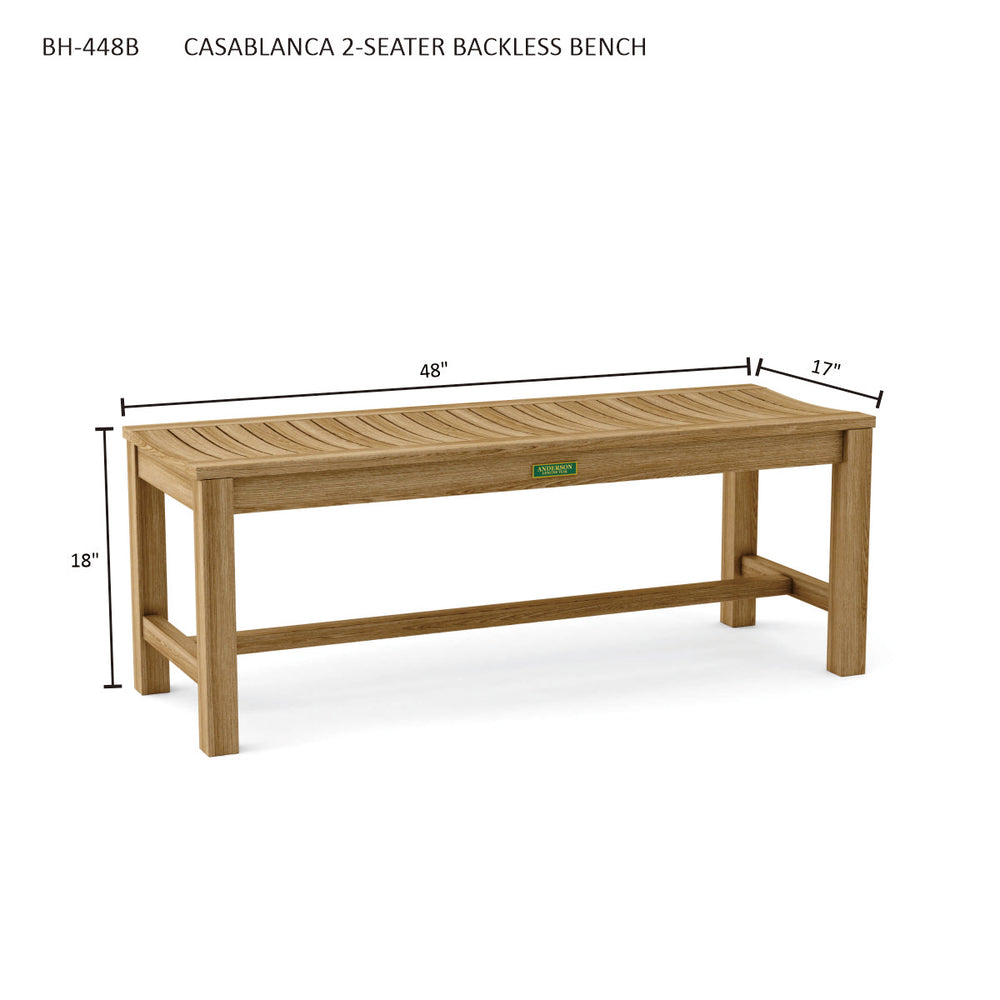 Casablanca 2-Seater Backless Bench - image 3