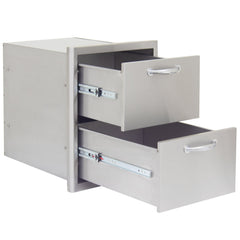 16" Blaze Double Access Drawer – Premium Outdoor Storage - SKU: BLZ-DRW2-R-LT