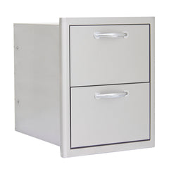 16" Blaze Double Access Drawer – Premium Outdoor Storage - SKU: BLZ-DRW2-R-LT