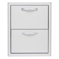 16" Blaze Double Access Drawer – Premium Outdoor Storage - SKU: BLZ-DRW2-R-LT
