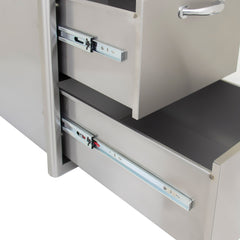 16" Blaze Triple Access Drawer for Outdoor Kitchens - SKU: BLZ-DRW3-R-LT