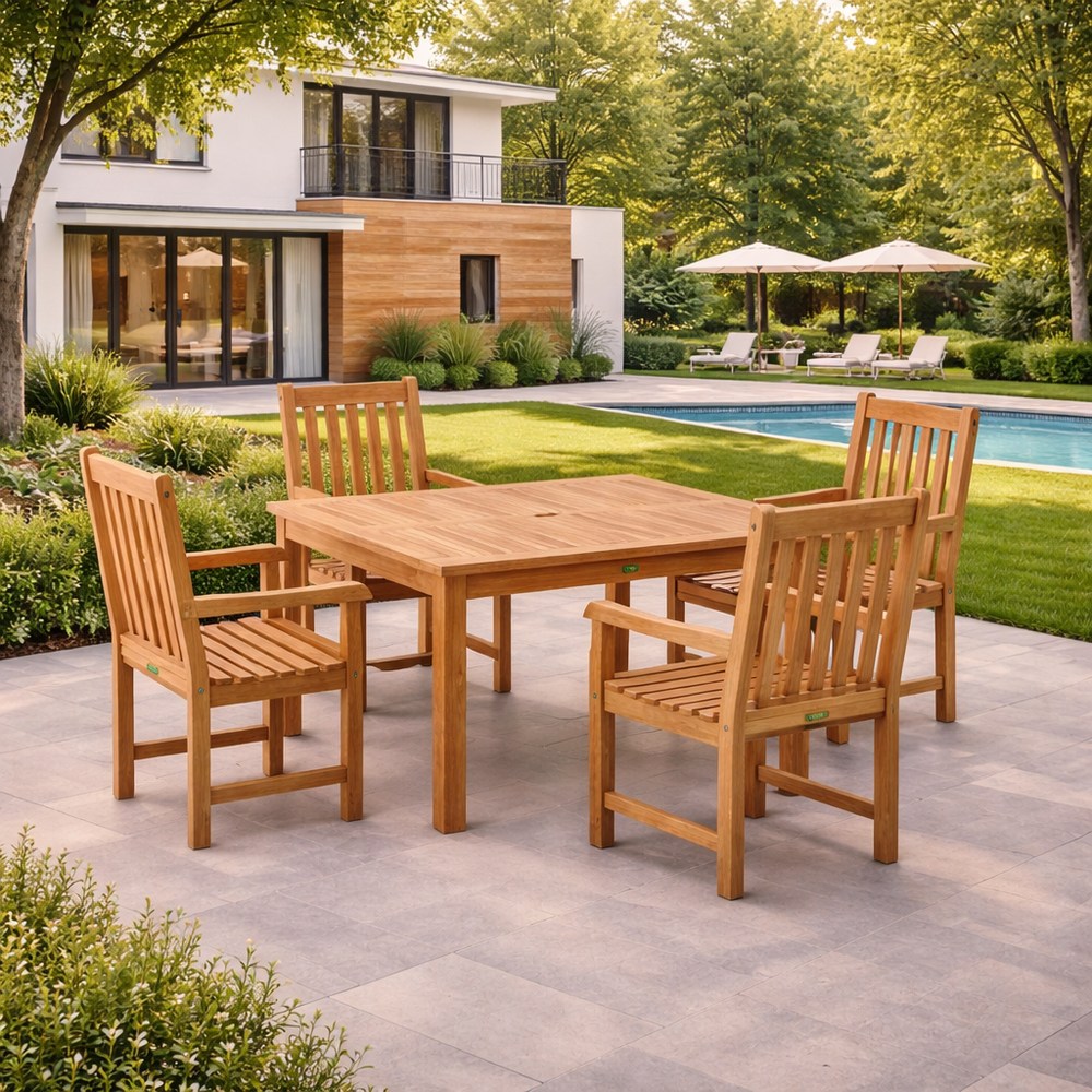 Windsor Classic Armchair 5-Piece Dining Table Set - image 2