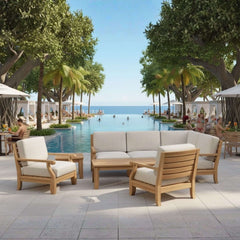 Riviera 7-Piece Modular Set w/ Square Table (SET-93)