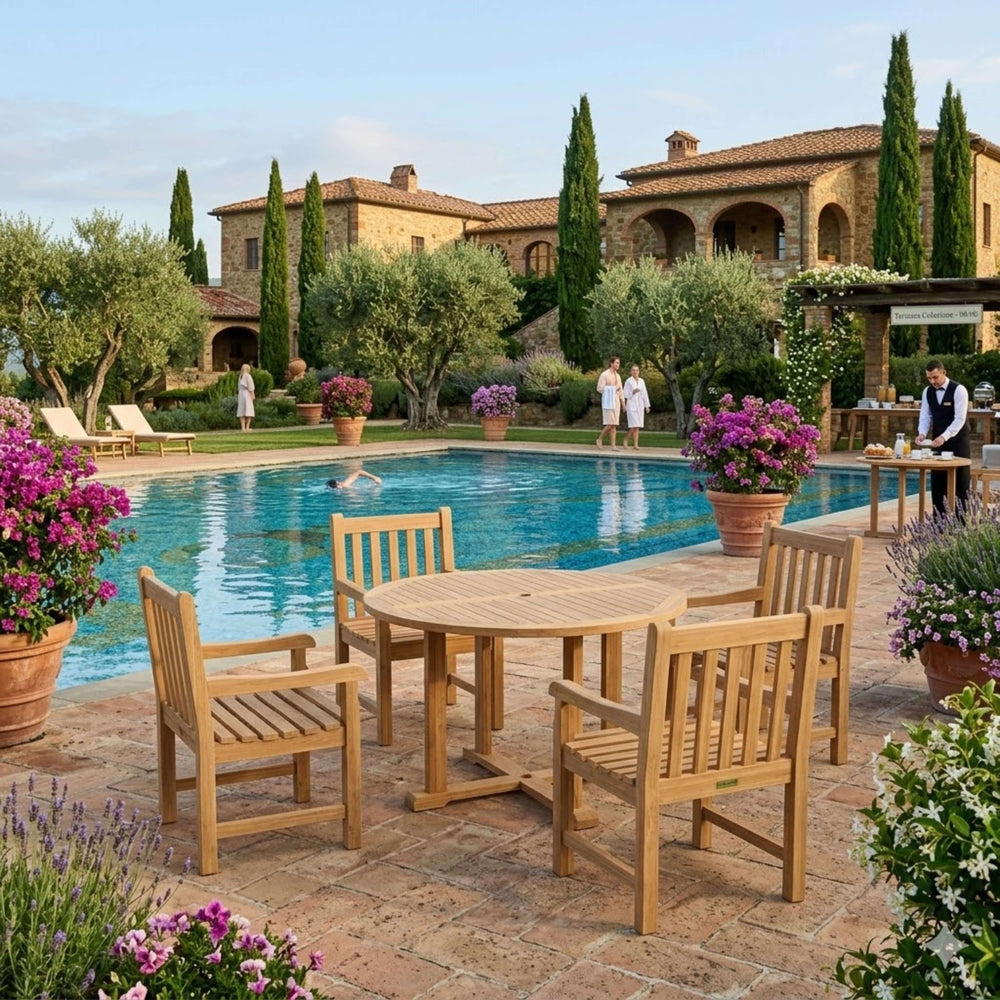 Tosca Classic Armchair 5-Piece Dining Set - image 3