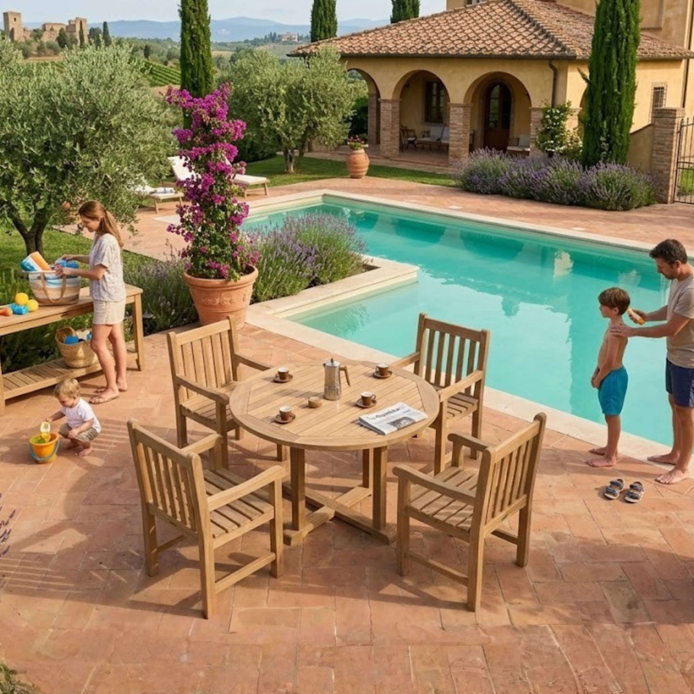 Tosca Classic Armchair 5-Piece Dining Set - image 2