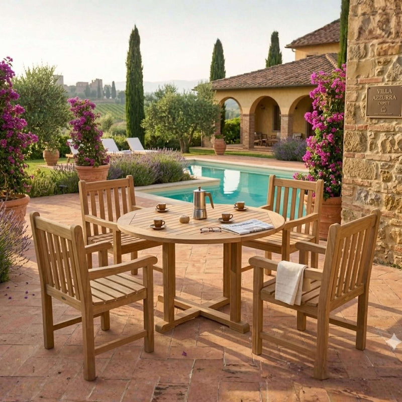 Tosca Classic Armchair 5-Piece Dining Set
