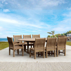 Bahama Sahara Side Chair 7-Piece 87" Oval Dining Set