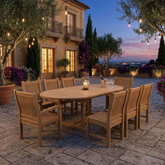 Bahama Sahara Side Chair 7-Piece 87" Oval Dining Set