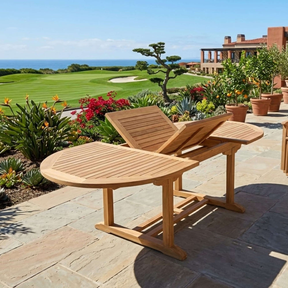 Bahama 87" Oval Extension Table Extra Thick Wood - image 6