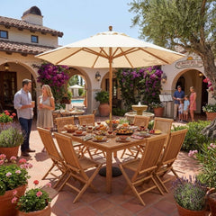 Windsor Classic Chair 9-Piece Folding Dining Set