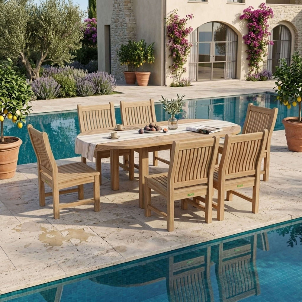 Bahama Sahara 7-Piece 96" Rectangular Dining Set - image 3
