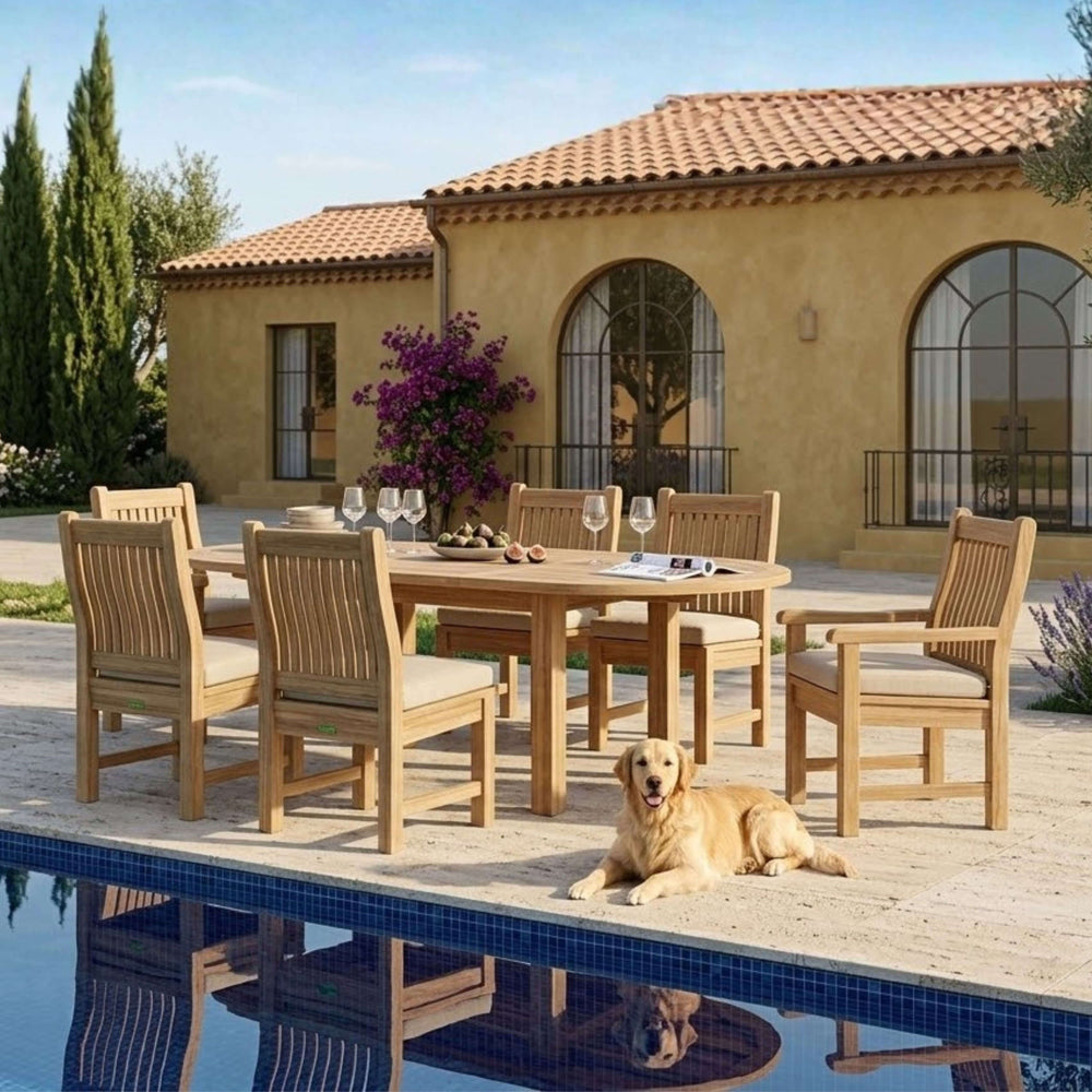 Bahama Sahara 7-Piece 96" Rectangular Dining Set - image 2