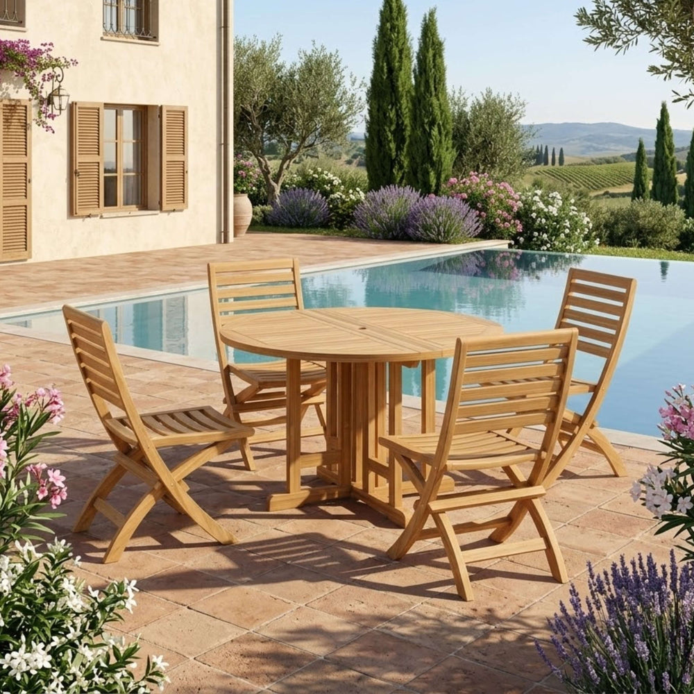Andrew Butterfly Folding 5-Piece Dining Set - image 3