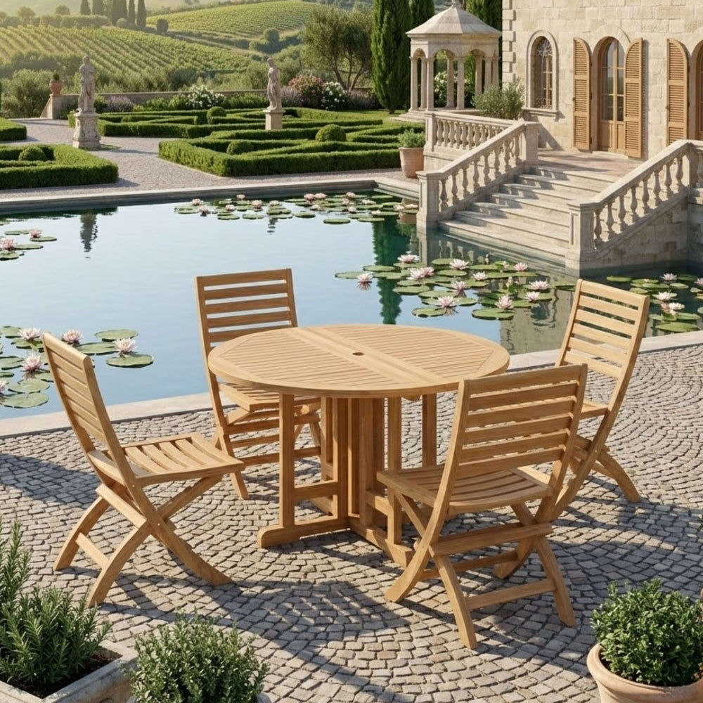 Andrew Butterfly Folding 5-Piece Dining Set - image 4
