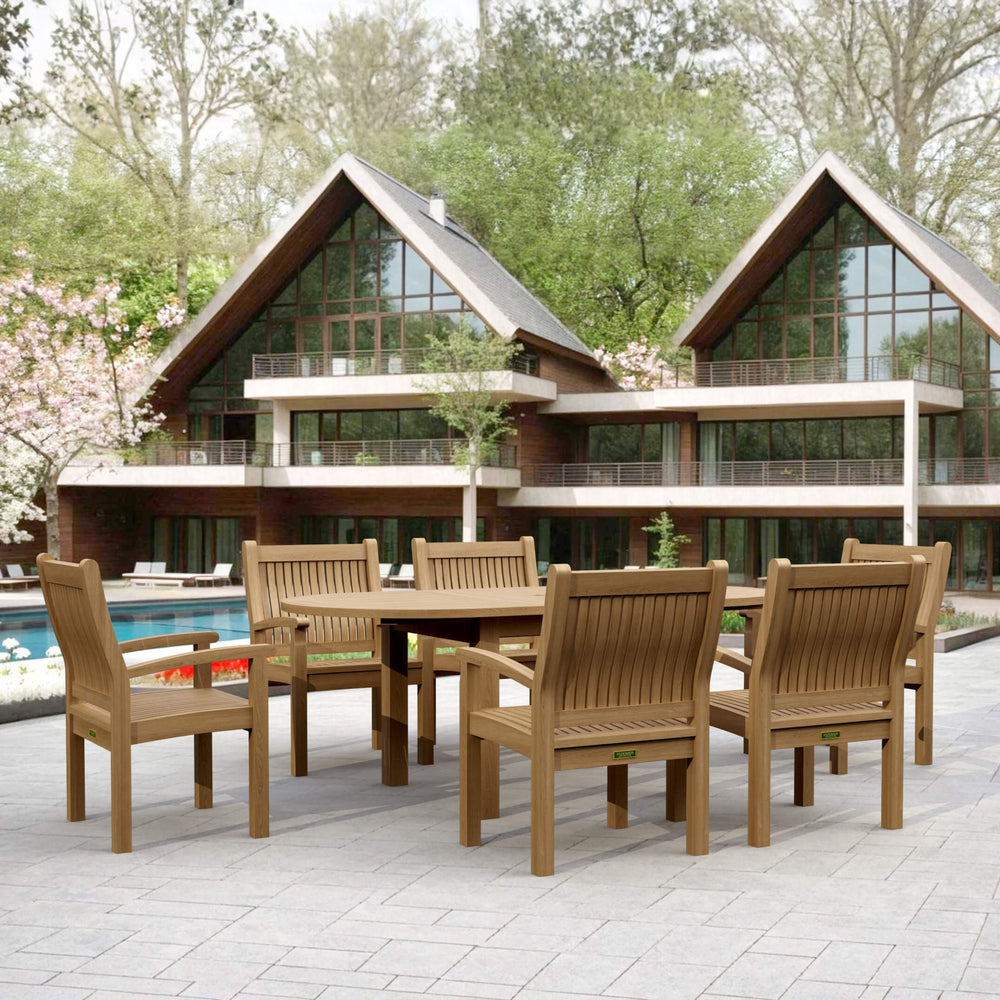 Bahama Sahara 7-Piece 78" Oval Dining Set - image 4