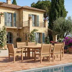 Bahama Sahara 7-Piece 78" Oval Dining Set