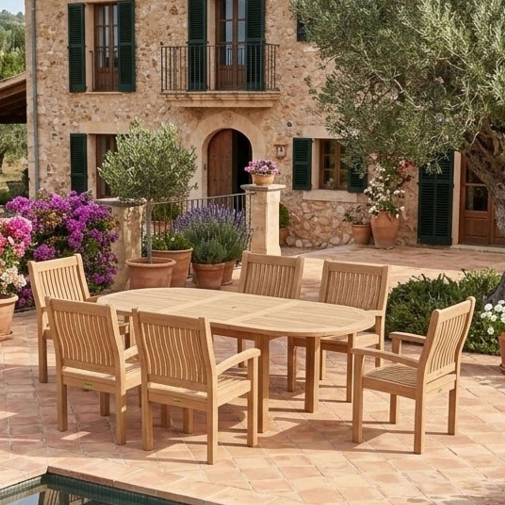 Bahama Sahara 7-Piece 78" Oval Dining Set - image 2