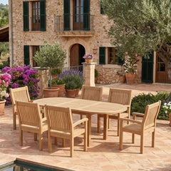 Bahama Sahara 7-Piece 78" Oval Dining Set - image 2