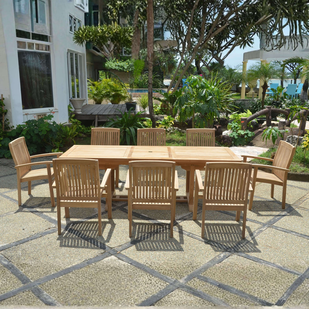 Bahama Stackable Sahara 9-Piece Rectangular Dining Set (SET-80) - image 4