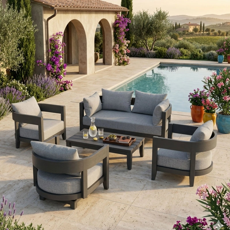 Coronado 5-Piece Aluminum Deep Seating Set