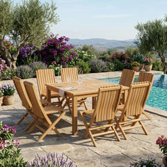 Windsor Comfort Chair 7-Piece Folding Dining Set