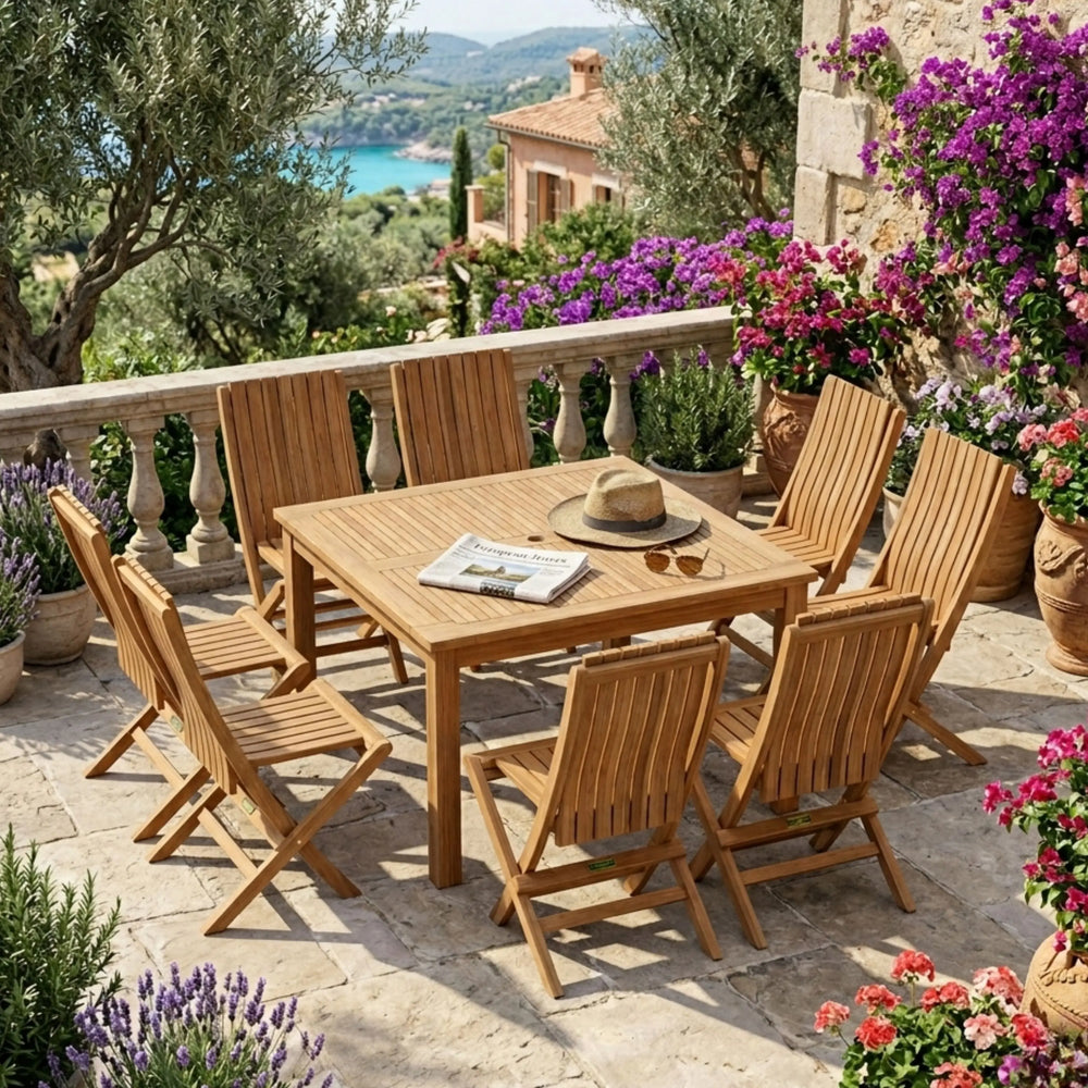 Windsor Comfort Chair 7-Piece Folding Dining Set - image 2