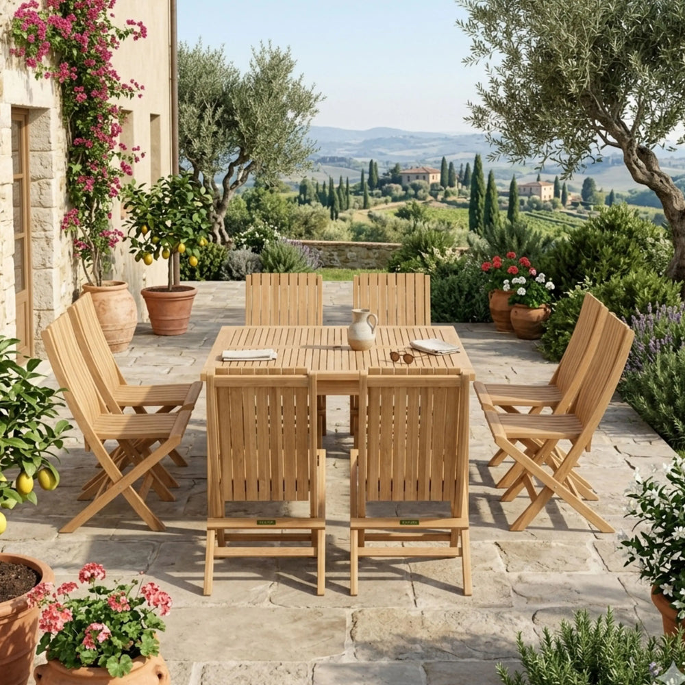 Windsor Comfort Chair 7-Piece Folding Dining Set - image 3