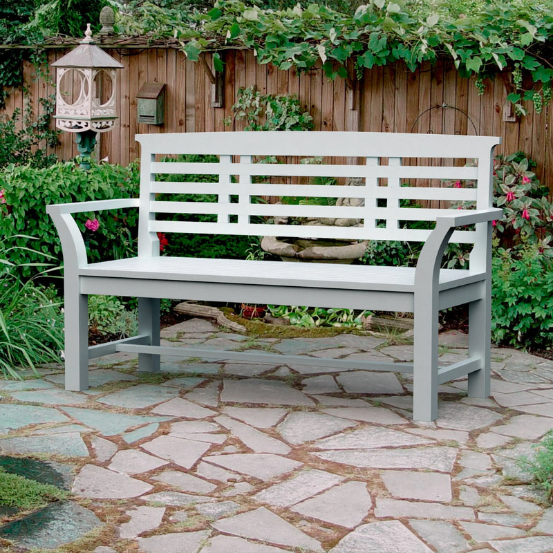 Sakura 2-Seater Teak Bench In White Finish