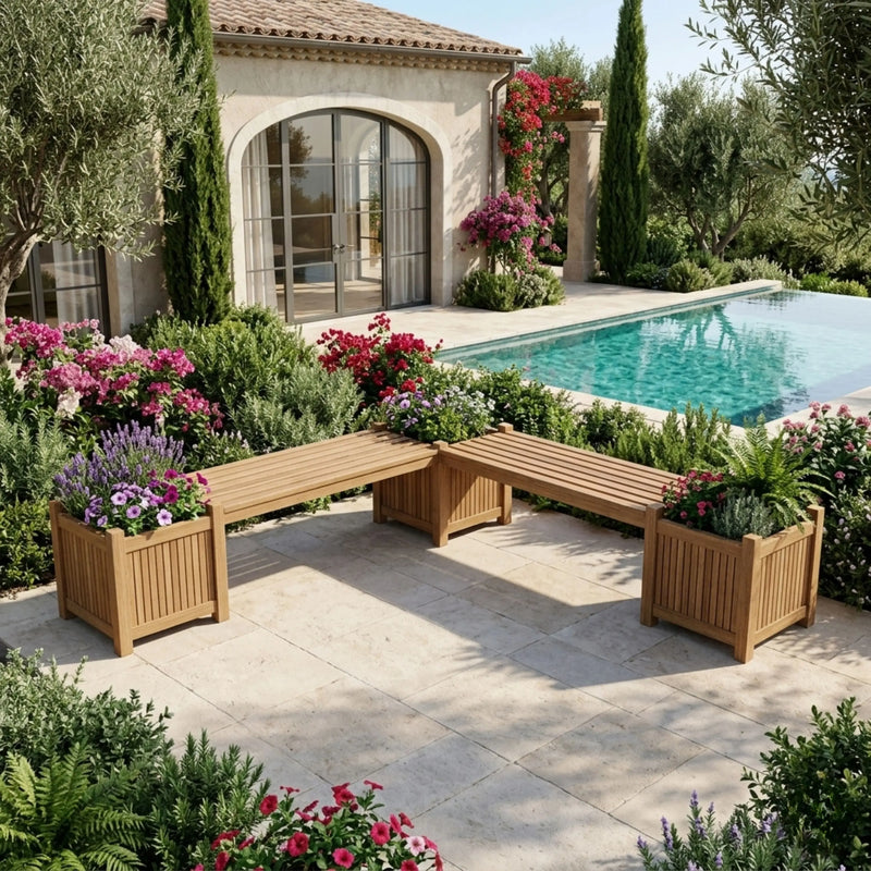 Planter Bench (2 bench + 3 planter box)