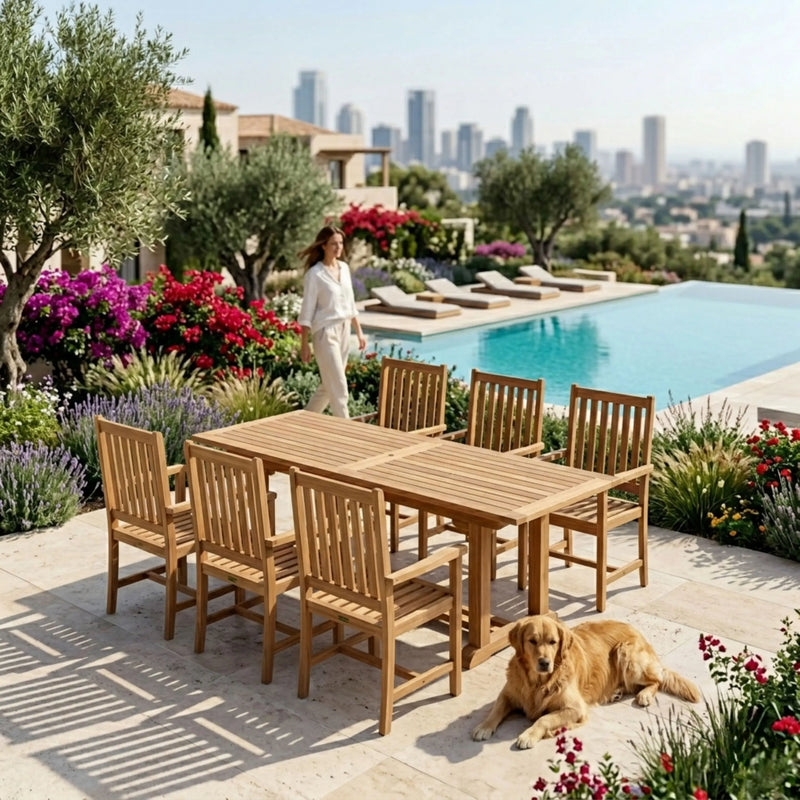 Bahama Wilshire Armchair 7-Piece Extension Dining Set