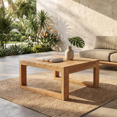 Straight Side Table in Teak