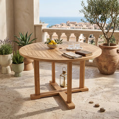 Tosca 4-Foot Round Table in Teak