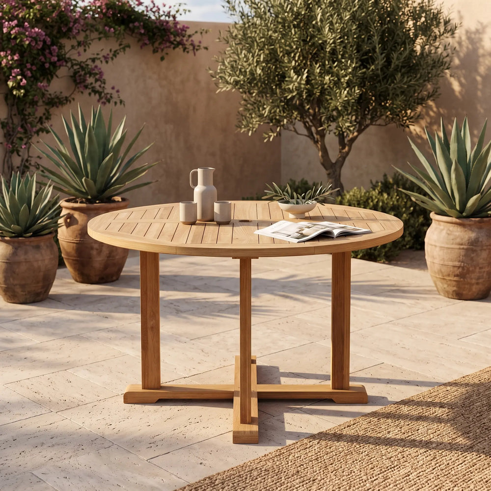 Tosca 4-Foot Round Table in Teak