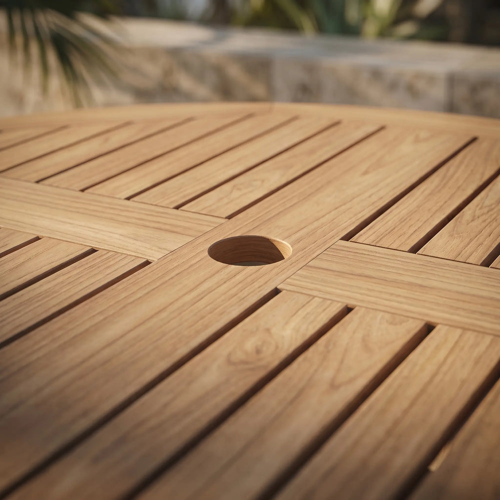 Bahama 47" Round Folding Table in Teak