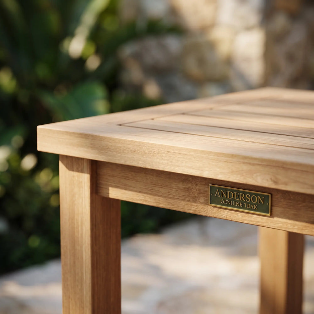 22" Square 2-Tier Side Table in Teak