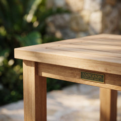 22" Square 2-Tier Side Table in Teak