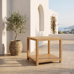 Glenmore 22" Side Table with 1-Tier in Teak