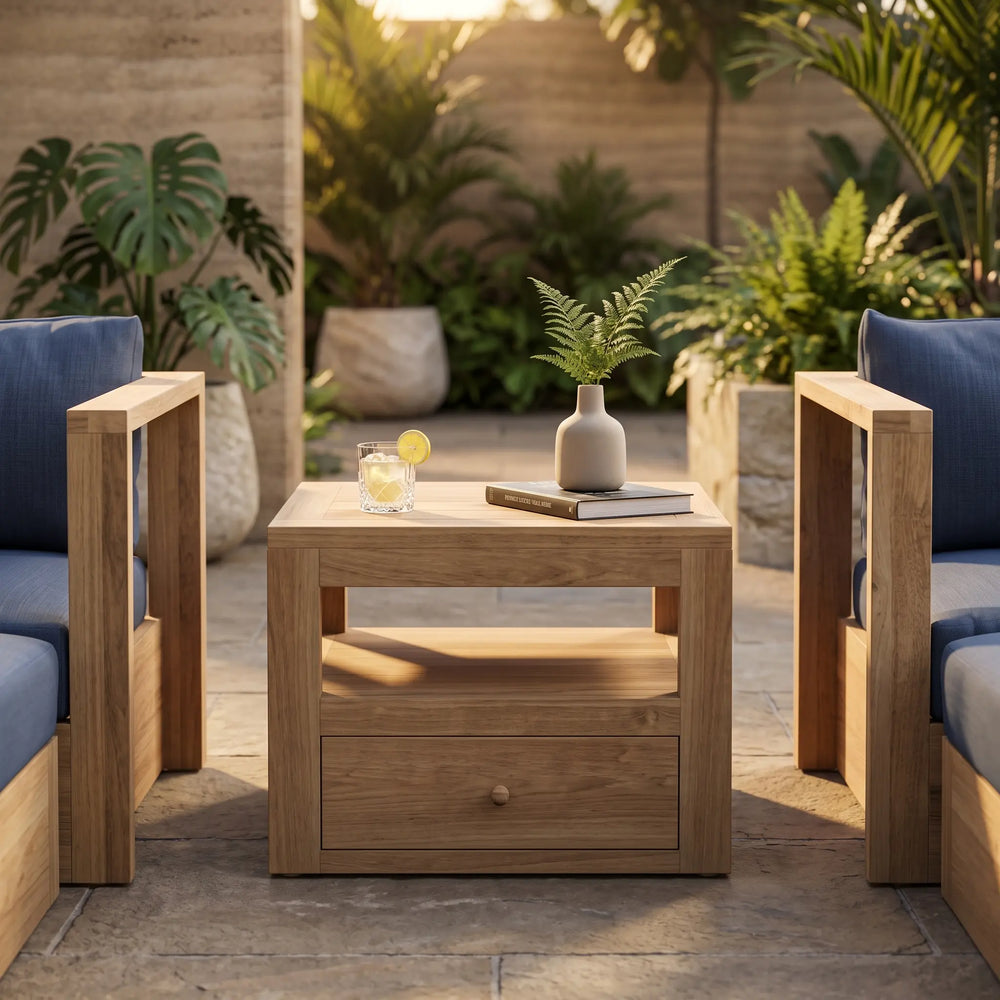 Copacabana Side Table in Teak