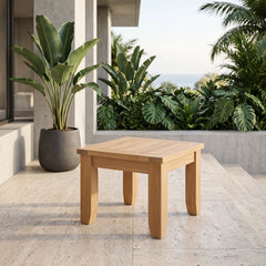 Luxe Square Side Table in Teak