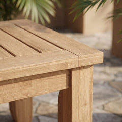 Luxe Square Side Table in Teak