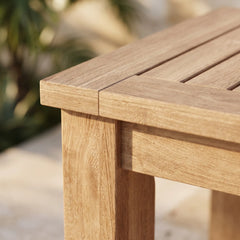 Luxe Square Side Table in Teak
