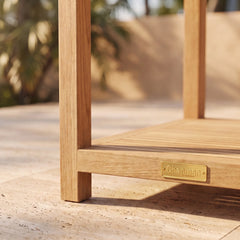 Glenmore 22" Side Table with 1-Tier in Teak