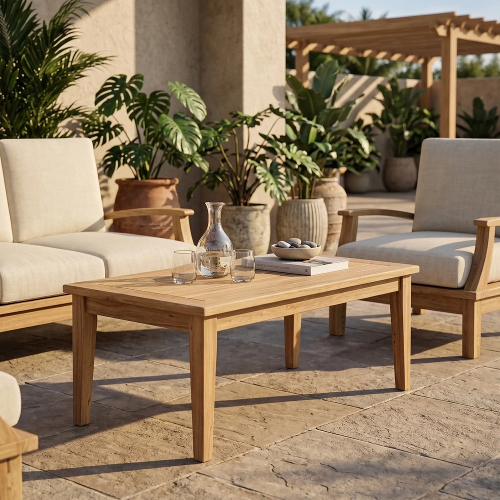 Brianna Rectangular Coffee Table in Teak