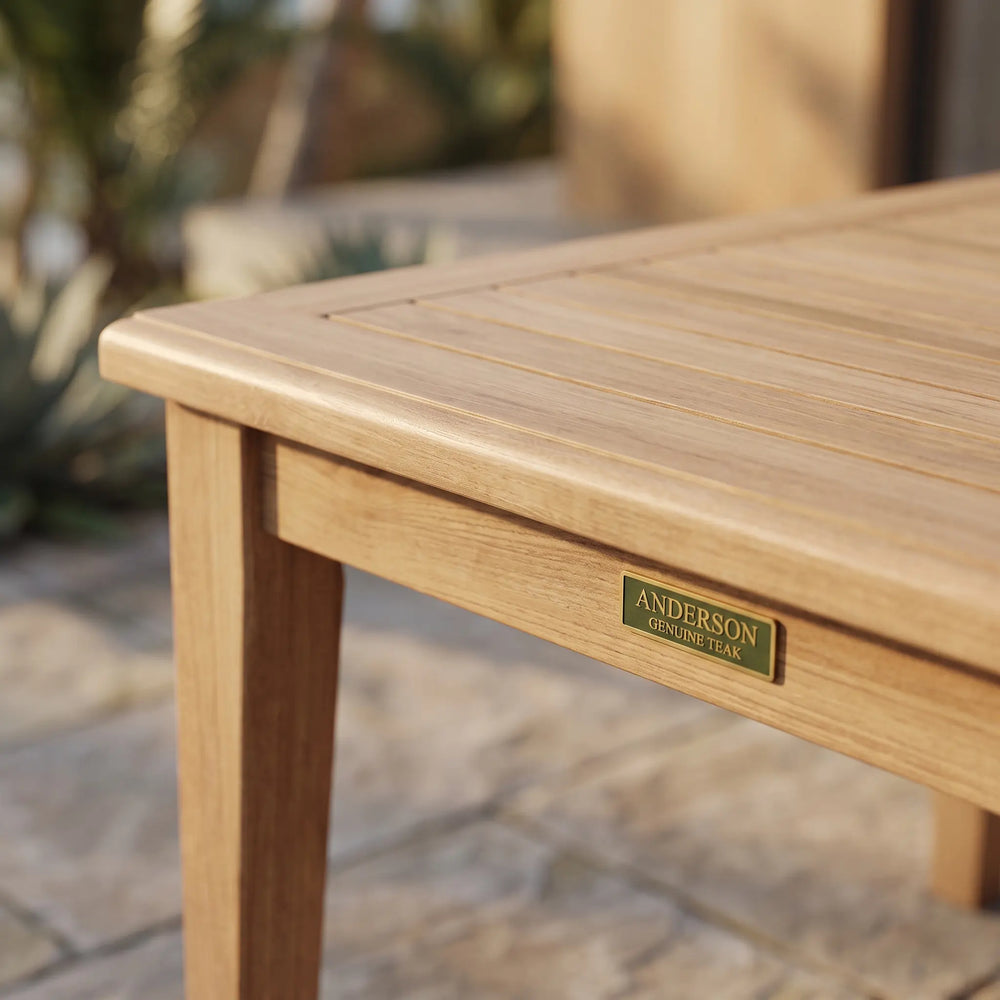 Brianna 32" Square Coffee Table in Teak