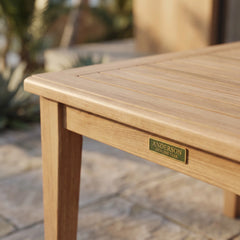 Brianna 32" Square Coffee Table in Teak