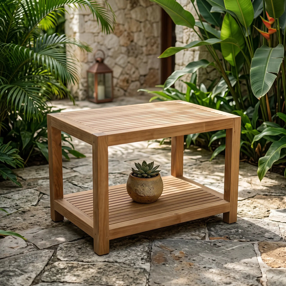 Windsor Side Table 2-Tier in Teak