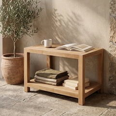 Windsor Side Table 2-Tier in Teak