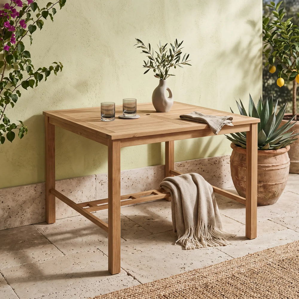 Windsor 59" Square Bar Table in Teak