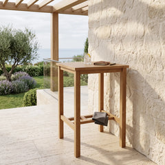Avalon 27" Square Bar Table in Teak