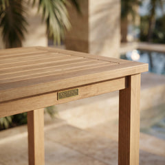 Avalon 27" Square Bar Table in Teak